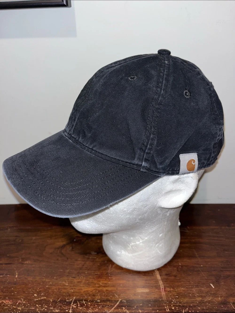 Black Carhartt Cotton duck trucker snowboard baseball cap hat adjustable worn